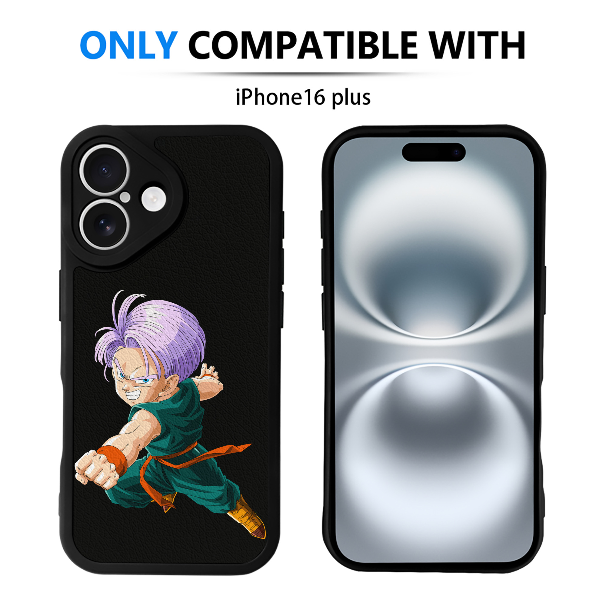 （画像用） ドラゴンボール トランクス（Torankusu）DRAGON BALL Trunks 【iPhone 16シリーズ対応】シリコンスマホケース（レザー調） 材質：シリコン